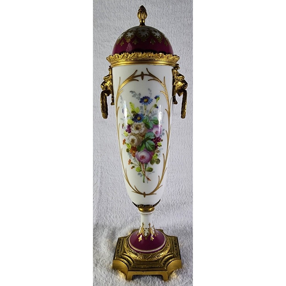18th Century *1754* Antique French Sevres Porcelain Gilt Bronze Urn Vase